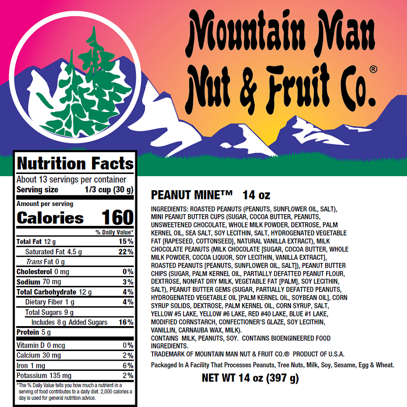 4005 Peanut Mine 14oz Label
