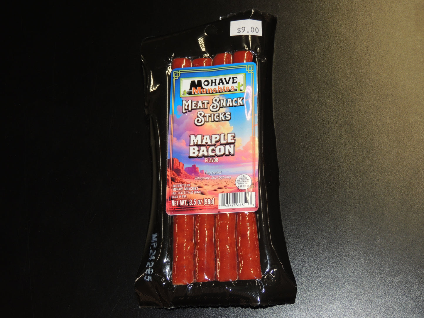 Maple Bacon Flavored Meat Snack Sticks - 3.5oz. Sweet, Savory, and Irresistible! Our Maple Bacon Meat Snack Sticks offer a delicious, mouth-watering experience that will have you coming back for more! $9.00 USD