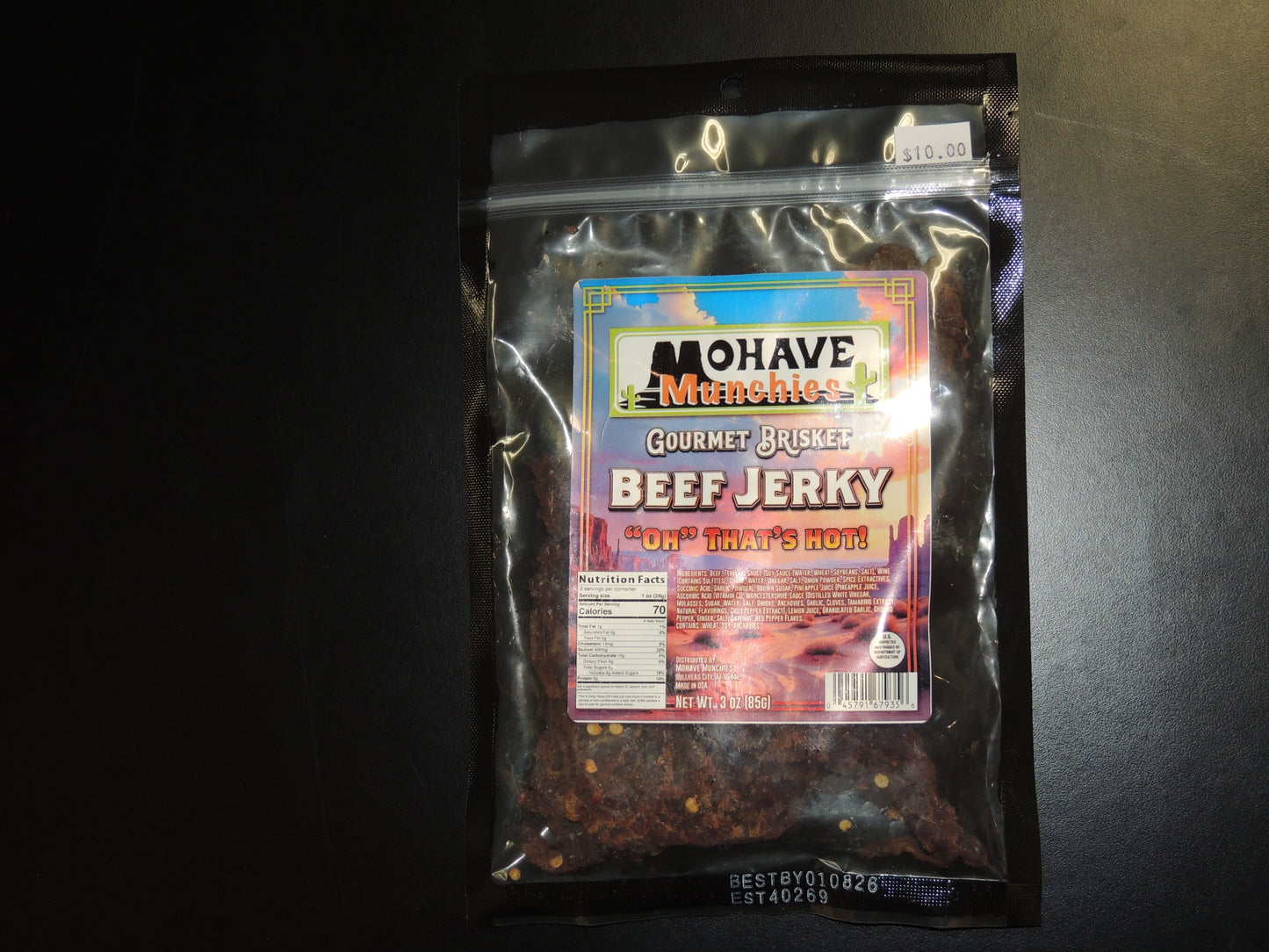 Oh, Thats Hot! Cayenne Pepper Beef Jerky 3oz. Love spicy snacks but prefer to stay on the milder side of the heat scale? Then our Cayenne Pepper Beef Jerky is calling your name! $10.00 USD
