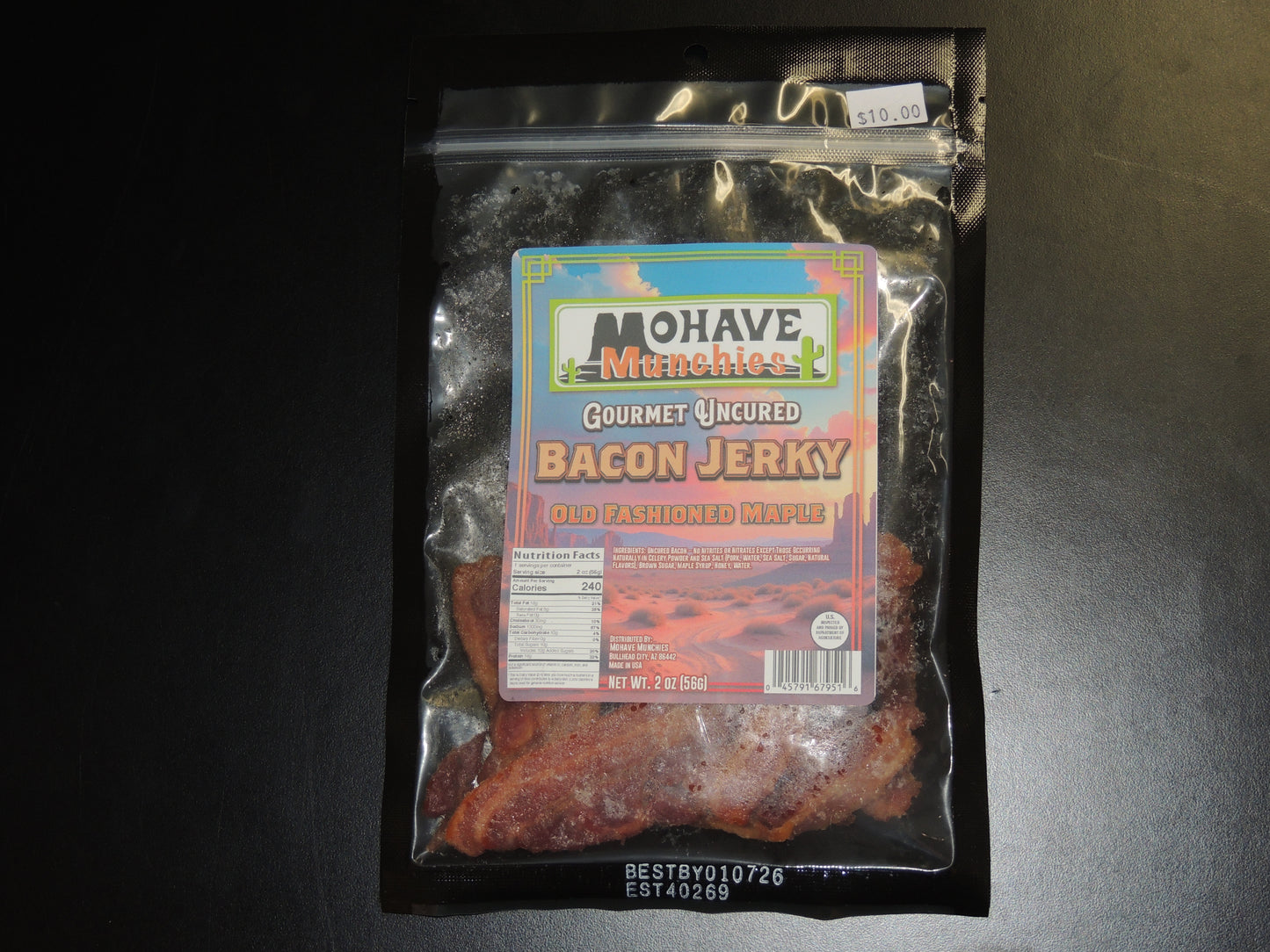 Old Fashioned Maple Bacon Jerky - 2oz. Our Original Flavor Beef Jerky is the perfect nostalgic treat that’ll bring you home. $10.00 USD