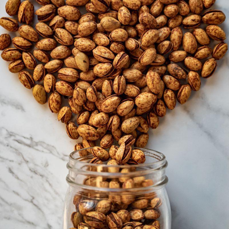 Chili lime pistachios 13.5oz. We’ve taken pistachios to the next level with a chili-lime seasoning that delivers the perfect balance of spicy and tangy. Grown and harvested in our own Arizona orchards, these pistachios are a delicious, crunchy snack. $10.99 USD