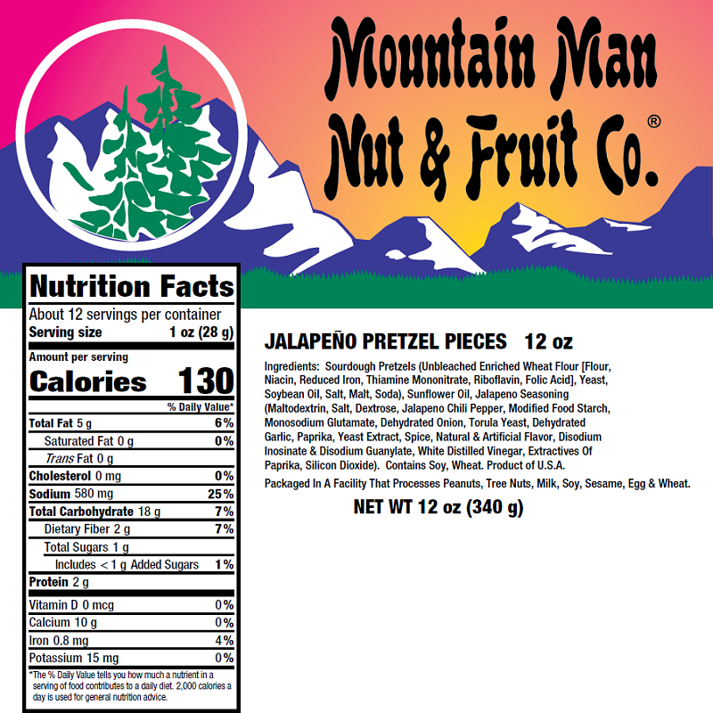 2398 Jalapeno Pretzel Pieces 12oz Label