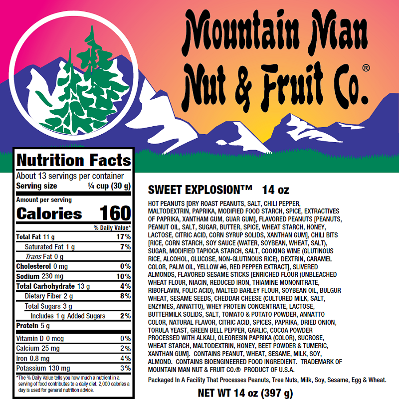 4175 Sweet Explosion 14oz Label
