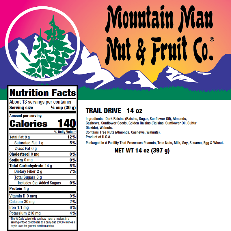 4180 Trail Drive 14oz Label