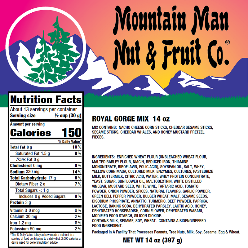 4193 Royal Gorge Tail Mix 14oz Label