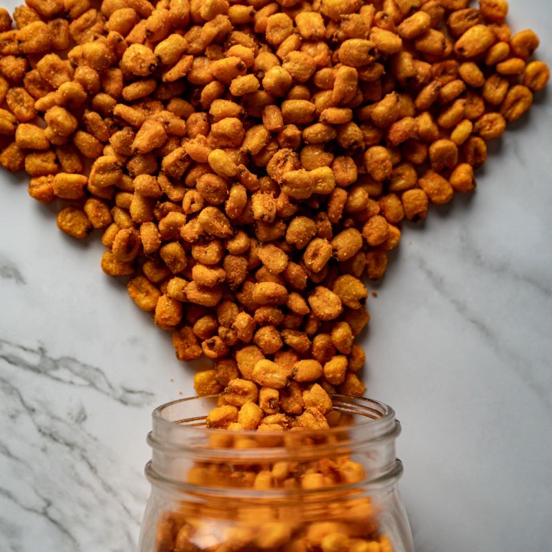 BBQ Toasted Corn 16oz. Just like our original toasted corn but with a sensational BBQ flavor! A crunchy, savory snack that’s perfect for any BBQ lover. $6.00 USD