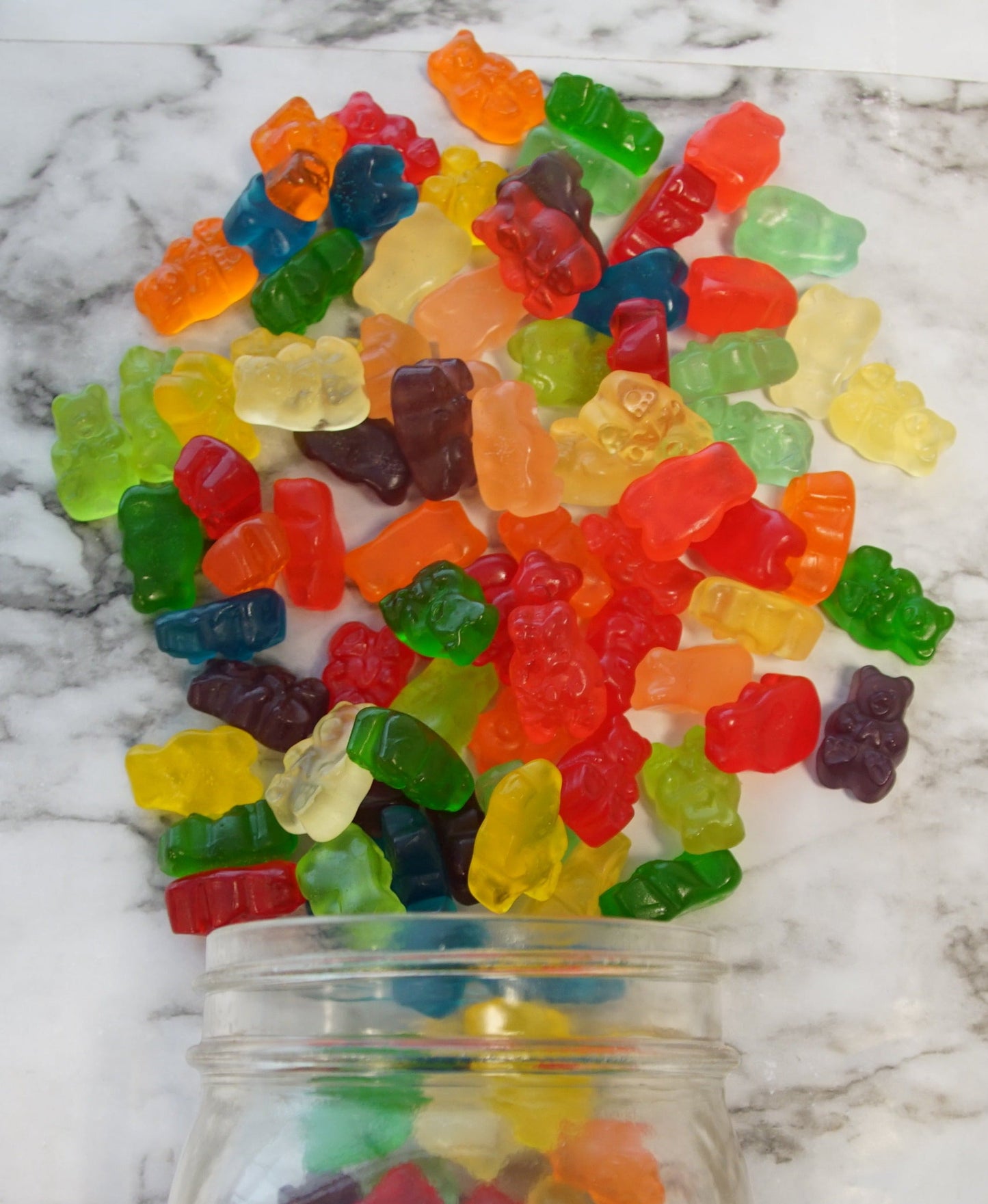 Gummy Bears 14oz. Treat yourself to a colorful assortment of 12 mouth-watering gummy bear flavors, including cherry, pink grapefruit, watermelon, strawberry, orange, blue raspberry, lime, grape, green apple, mango, pineapple, and lemon. A delightful mix that’s sure to satisfy any craving! $6.00