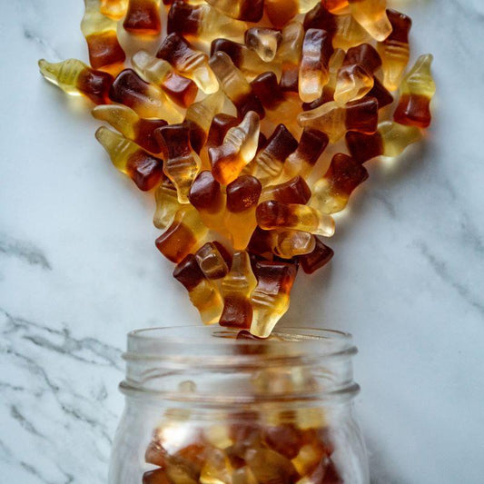 Gummy Colas 14oz. Craving a nostalgic, fizzy twist in your candy?Gummy Colas bring that classic cola flavor in a chewy, colorful bite! $7.49 USD