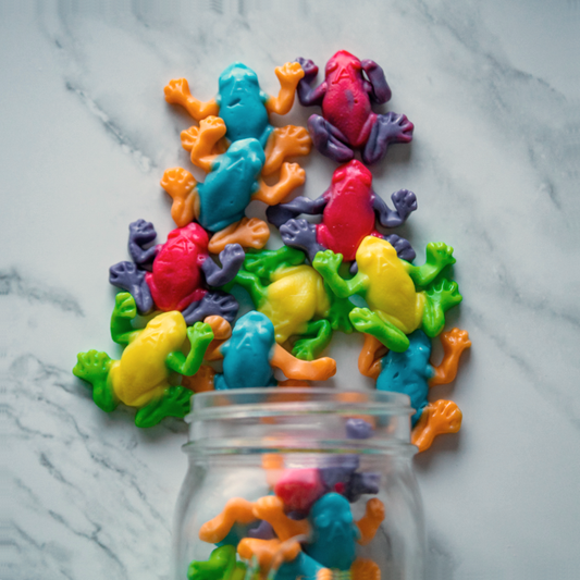 Gummy Rainforest Frogs 13oz. Dive into the rainforest with these fruity, frog-shaped gummies! Bursting with fun flavors, these chewy treats are sure to put a smile on your face with every hop. $7.00 USD