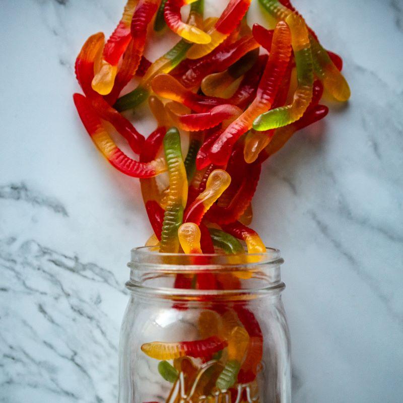 Gummy Worms 14oz. Who said candy can’t be fun? Our Gummy Worms are packed with delicious, fruity flavors and come in a colorful twist that makes every bite more exciting!  $6.00 USD
