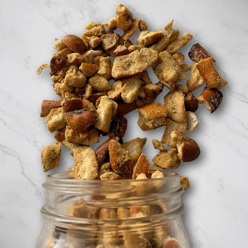 Jalapeno Pretzel Pieces 12oz. Spice up your snack time with our Jalapeno Pretzel Pieces! These crunchy pretzel pieces are packed with a bold, savory jalapeno kick that will leave your mouth watering for more.  $7.00 USD