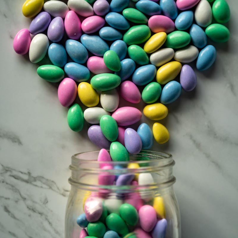 Jordan Almonds- Treat yourself to our Jordan Almonds, featuring crunchy, roasted almonds coated in a smooth, pastel-colored candy shell. $8.00 USD