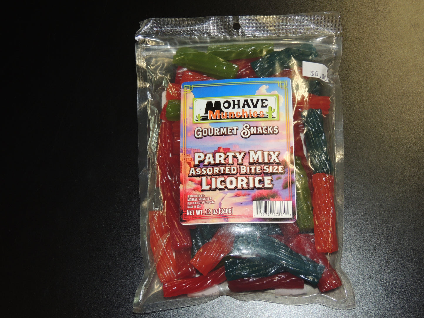  Licorice Party Mix – 12 oz. Our Licorice Mix is a delightful assortment of Sweet & Chewy bite sized licorice pieces. $6.00 USD