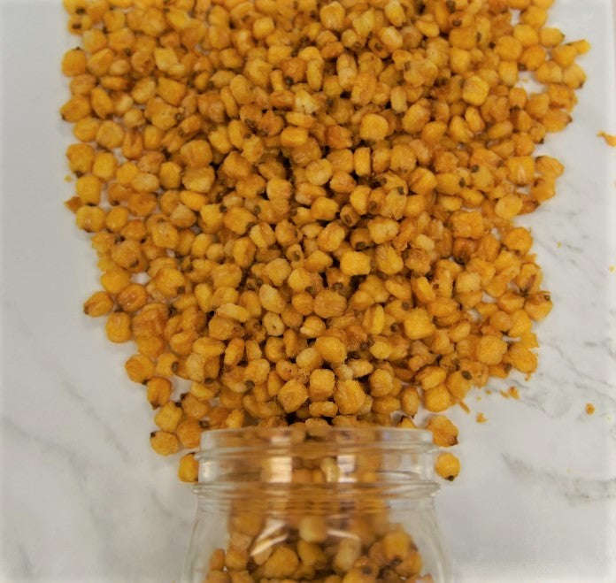 Toasted Corn 14oz. NEW RECIPE! These crunchy, airy corn-nuts are packed with the classic corn flavor you know and love—only lighter and even more irresistible! Once you start snacking, you won’t be able to stop at just one handful! $6.00 USD