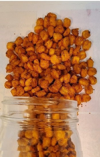 spicy cajun toasted corn 14oz. Get ready for a flavor explosion! Our Spicy Cajun Toasted Corn is perfectly seasoned with bold Cajun spices that give it just the right amount of heat. Once you start, you won’t be able to stop! $6.00 USD